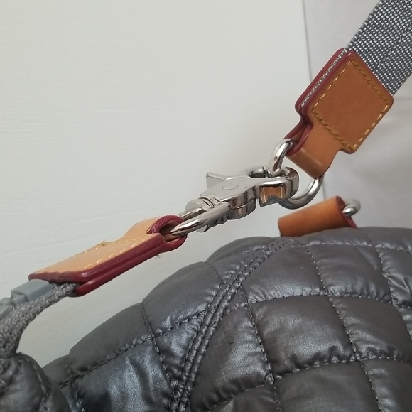 nwot MZ Wallace Steel (Dark Silver) Small Sutton Quilted Nylon Crossbody… - Picture 6 of 11